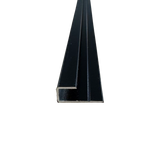 J Trim Aluminum 1/4" Inside Capping Rail Gutter Trim 92" Long, 7/8" Tall - Mill Finish or Black