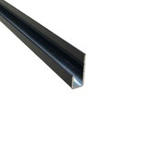 J Trim Aluminum 1/4" Inside Capping Rail Gutter Trim 92" Long, 7/8" Tall - Mill Finish or Black