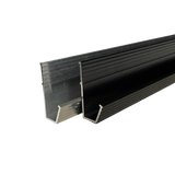 92" Aluminum Gutter Rail Channel 1 3/8" x 5/8" Trailer RV Trim, Mill Finish or Black
