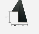 Black Aluminum Z Trim Angle 92" Long – 5/8"x 1.25" x 1"