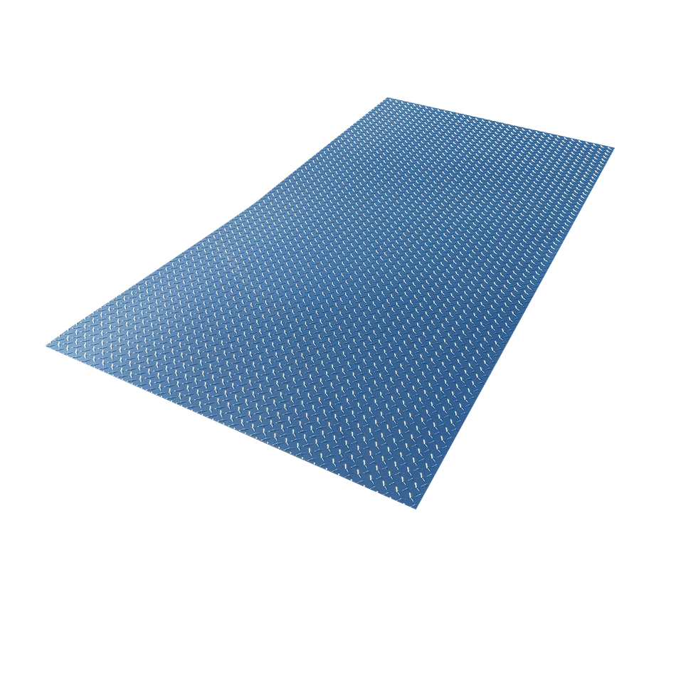 image of 48x96 polished aluminum diamond plate sheet, .025 inch thick