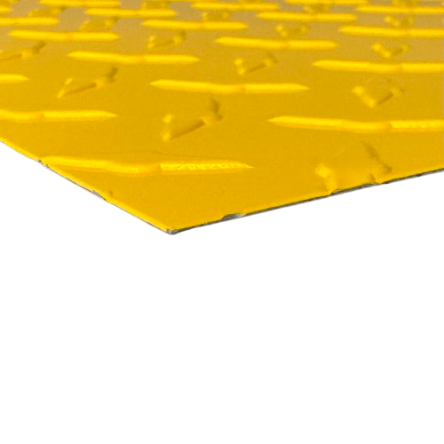 48" x 96" Yellow Diamond Plate Sheet .025" Thick