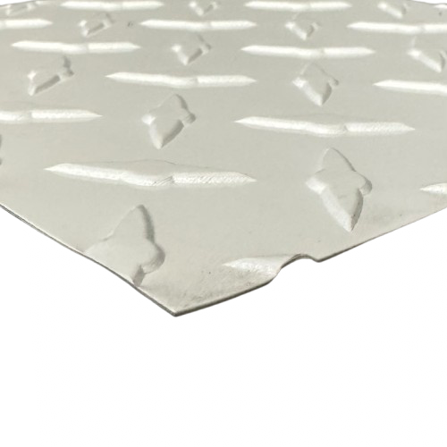 48" x 96" White Diamond Plate Sheet .025" Thick