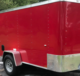 Red Aluminum Cargo Trailer RV Sheet - 49" Wide .030" Thick (Painted)